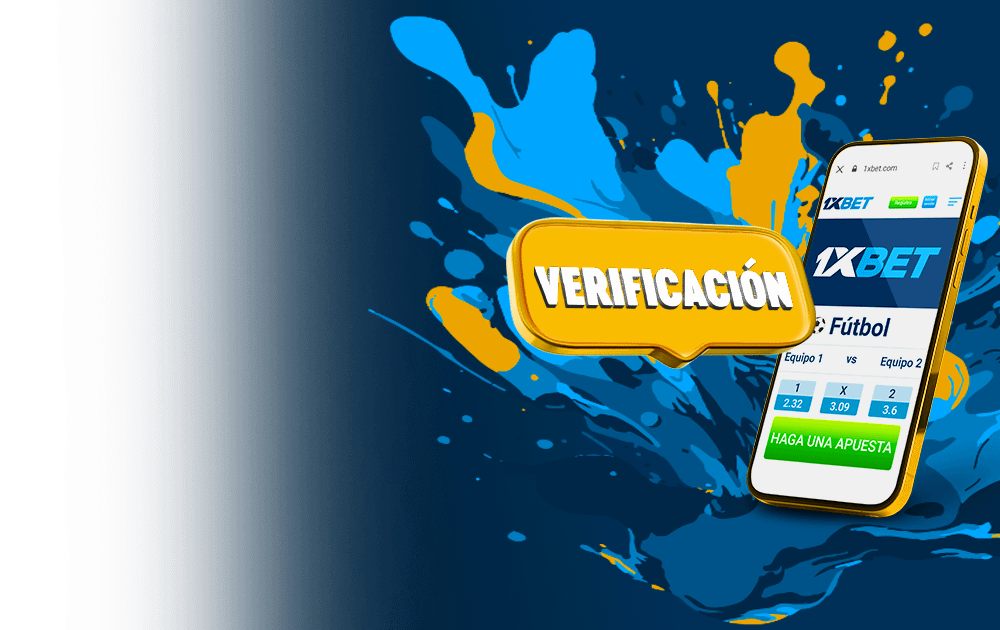 Simulación de la pantalla de verificación de cuenta en la aplicación móvil de 1xBet